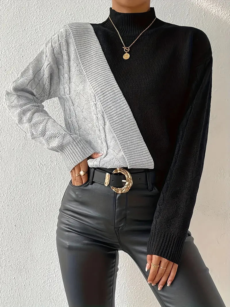 Aurora® | Knitted sweater with contrast