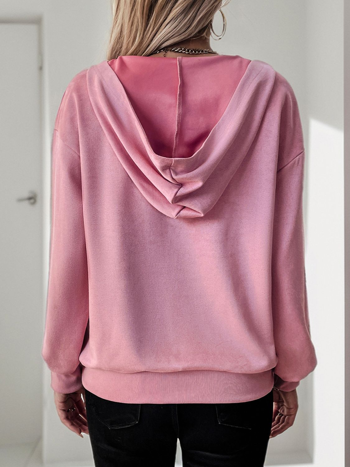 Carolina® | Perfee Oblique Zipper Long Sleeve Hoodie