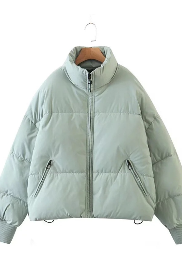 Brianna® | Stand Collar Zipper Pocket Thick Warm Cotton Jacket