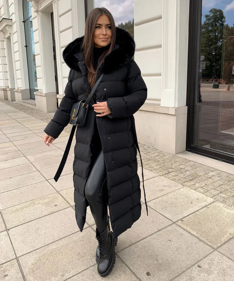 Carmen® | Chic women's winter coat with fur collar