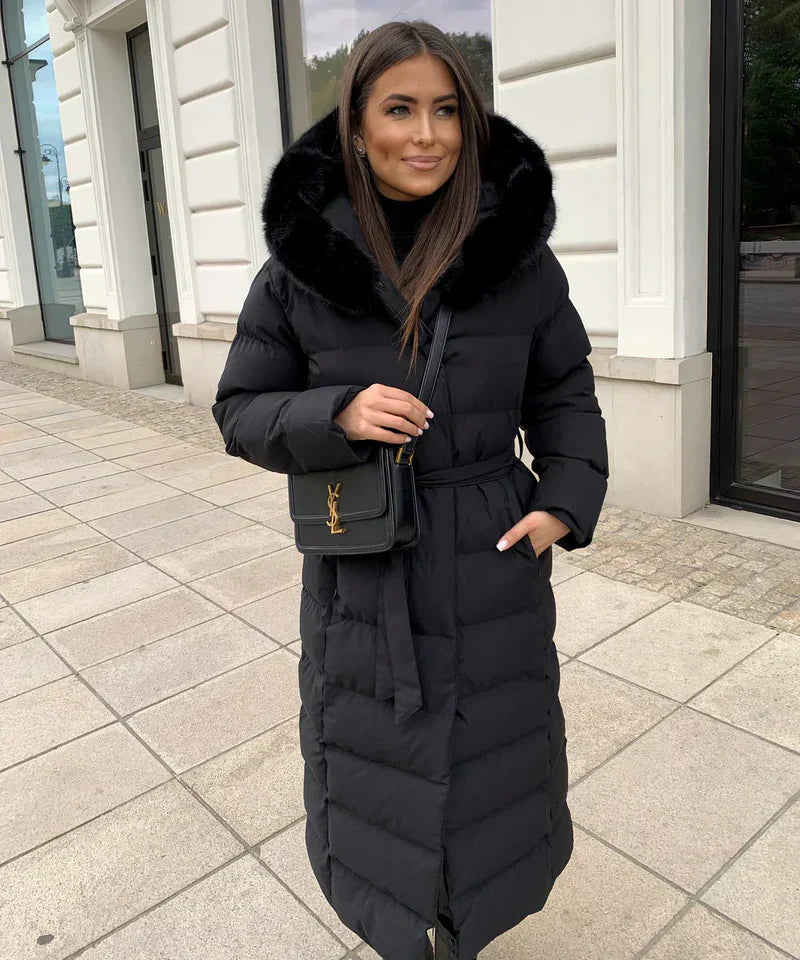 Carmen® | Chic women's winter coat with fur collar
