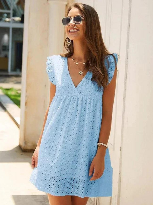 Claudia® | Elegant Sky Blue Maxi Dress