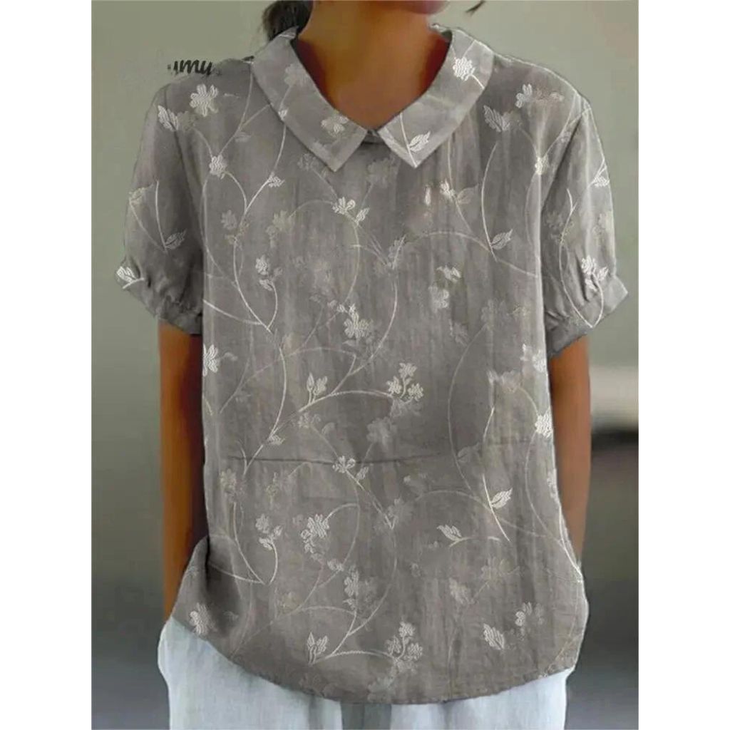 Bua® | Casual Women'S Shirt Made Of Cotton And Linen With A Floral Print