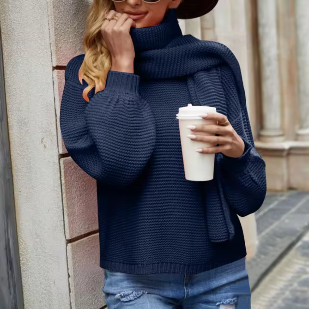 Dominique® | Thick winter sweater and scarf