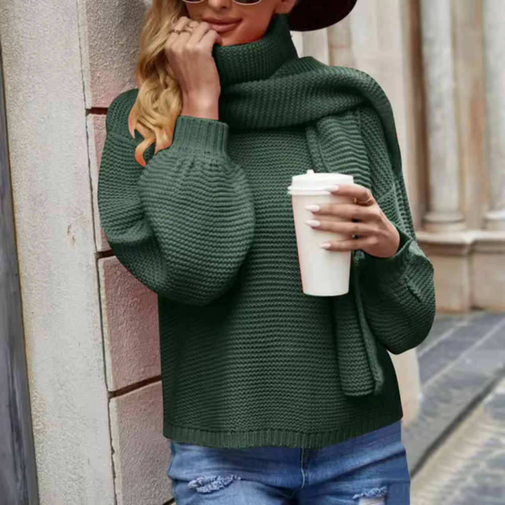 Dominique® | Thick winter sweater and scarf