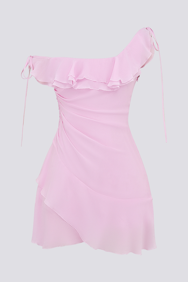 Daniela® | Off-Shoulder Ruffle Shirt Mini Dress