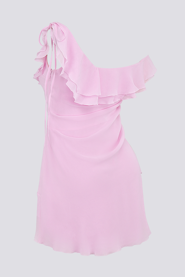 Daniela® | Off-Shoulder Ruffle Shirt Mini Dress