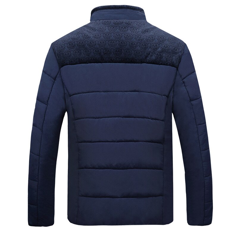 Men’s Quilted Jacket – Regular Fit – Stand-Up Collar – Plush Lined – Textured Shoulders