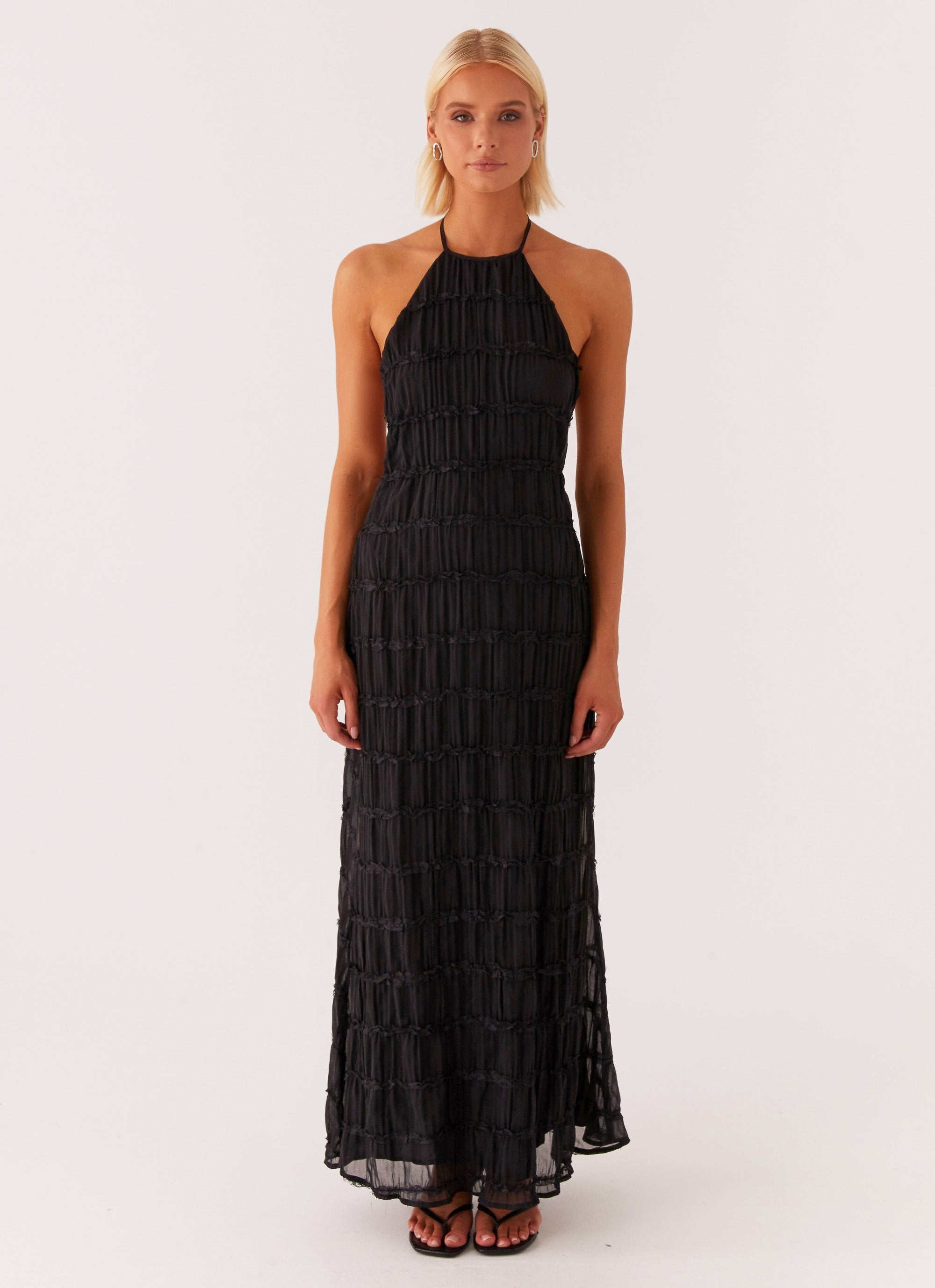 Eliza | Elegant Halter Maxi Dress