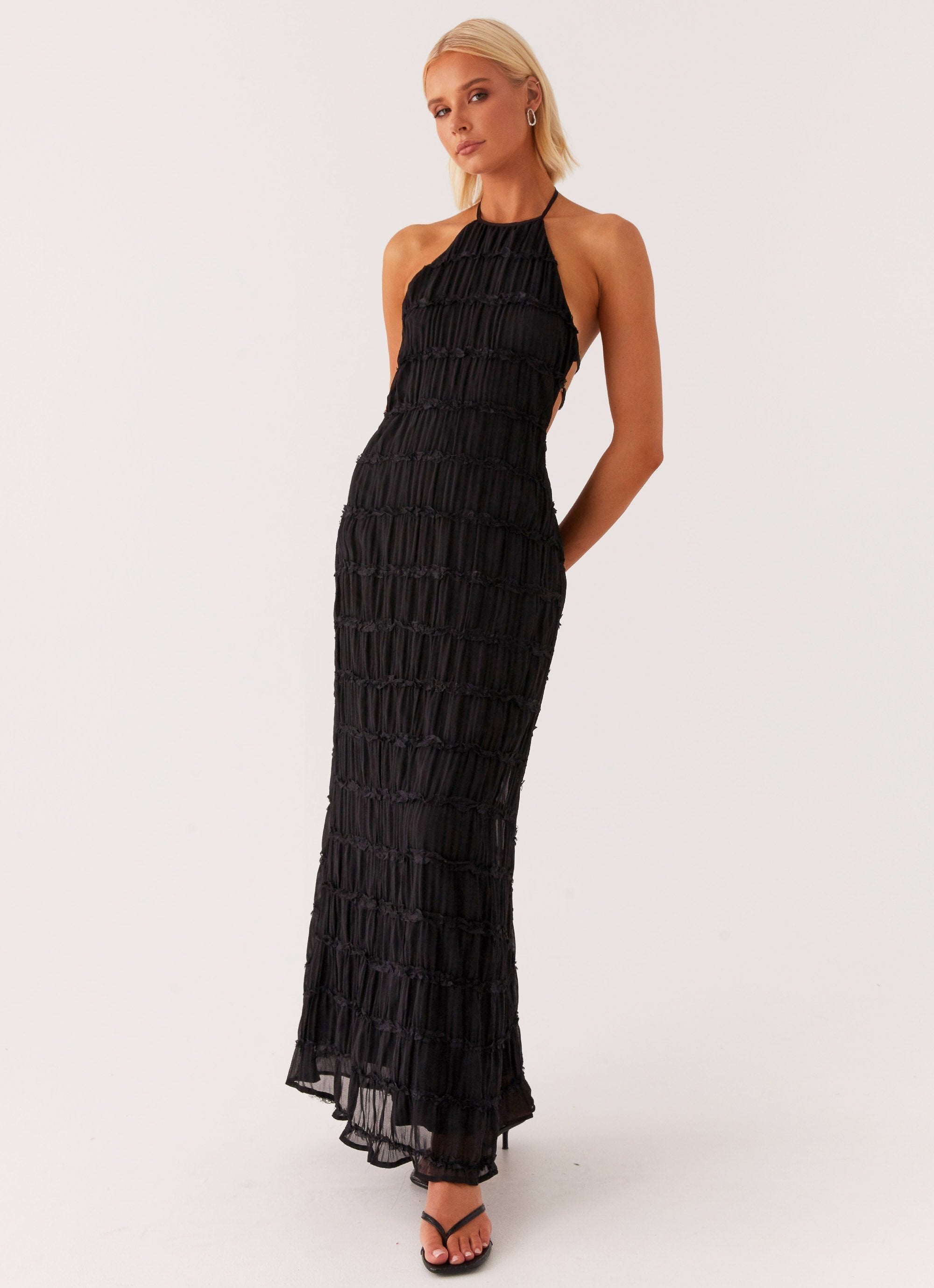 Eliza | Elegant Halter Maxi Dress