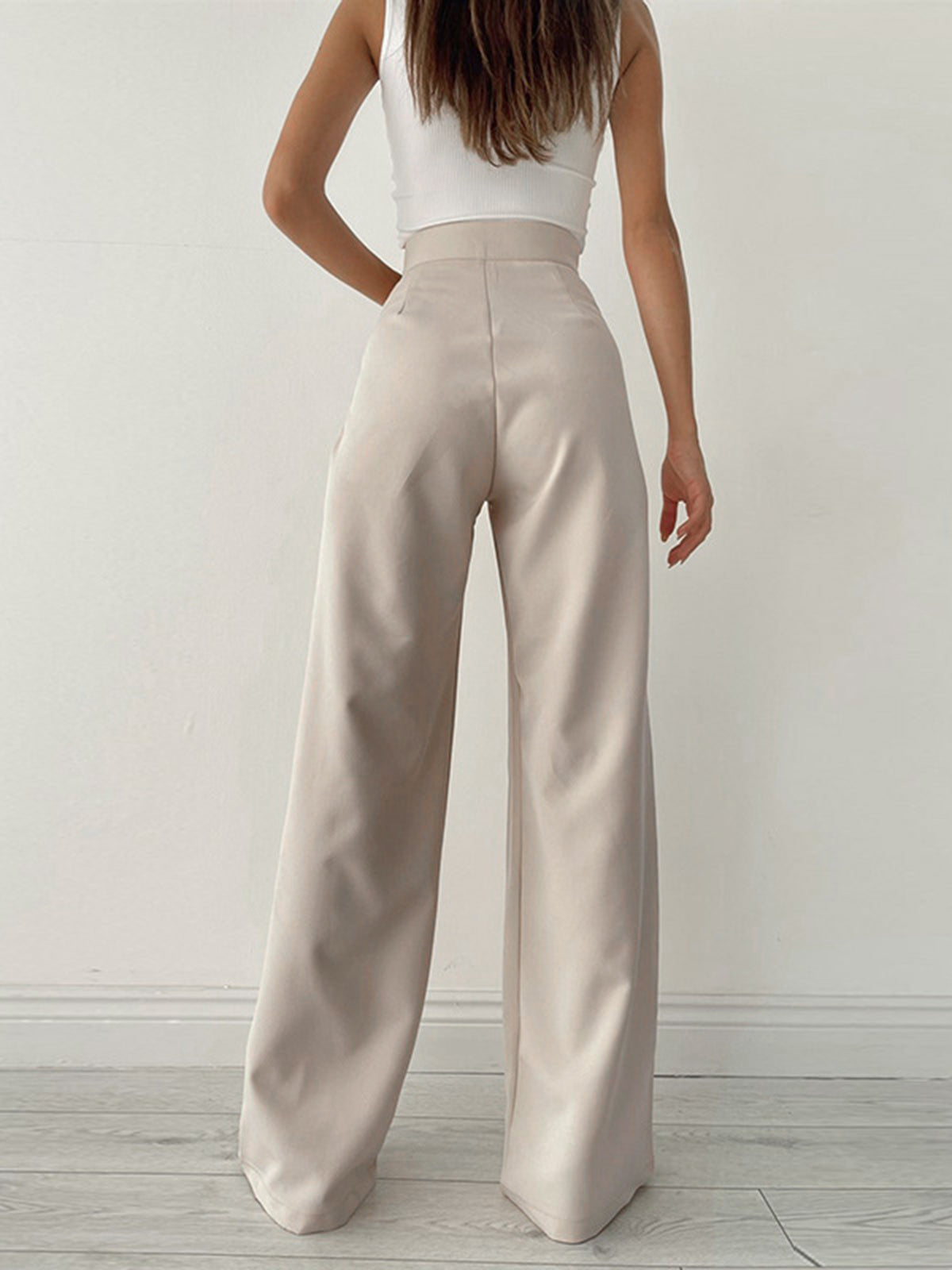Harper | High Waist Pleated Leg Trousers - Flowy Elegant Fit