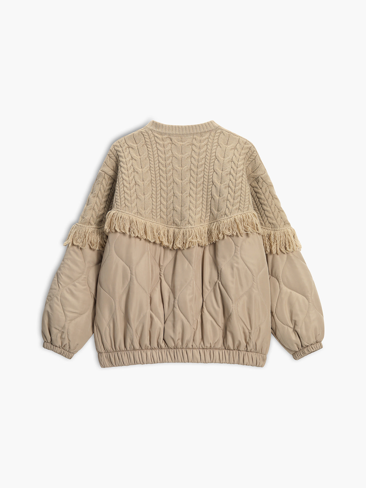 Carolina® | Patchwork quilted jacket with cable knit