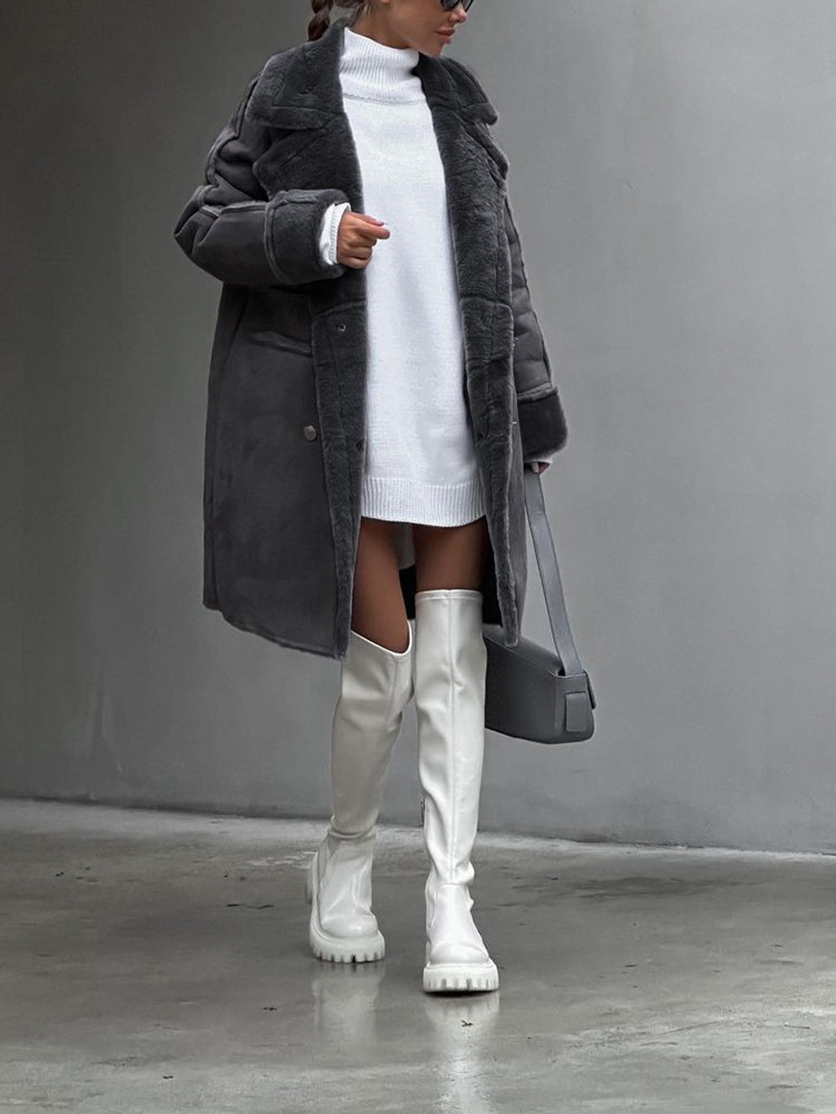 Blasa® | Extra long faux fur coat