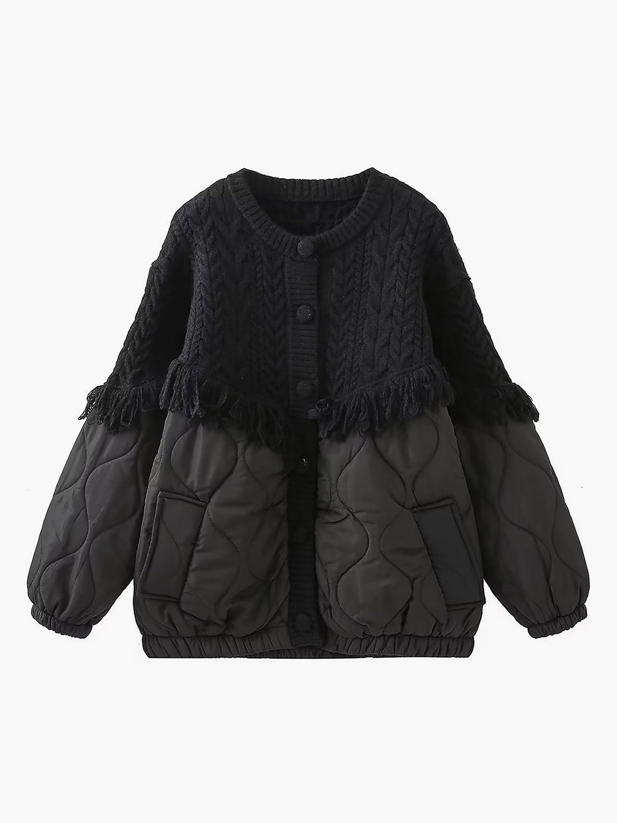 Carolina® | Patchwork quilted jacket with cable knit
