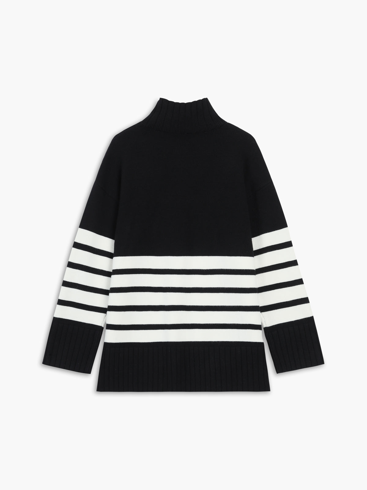 Ariadna® | Striped jumper with a humpback neckline