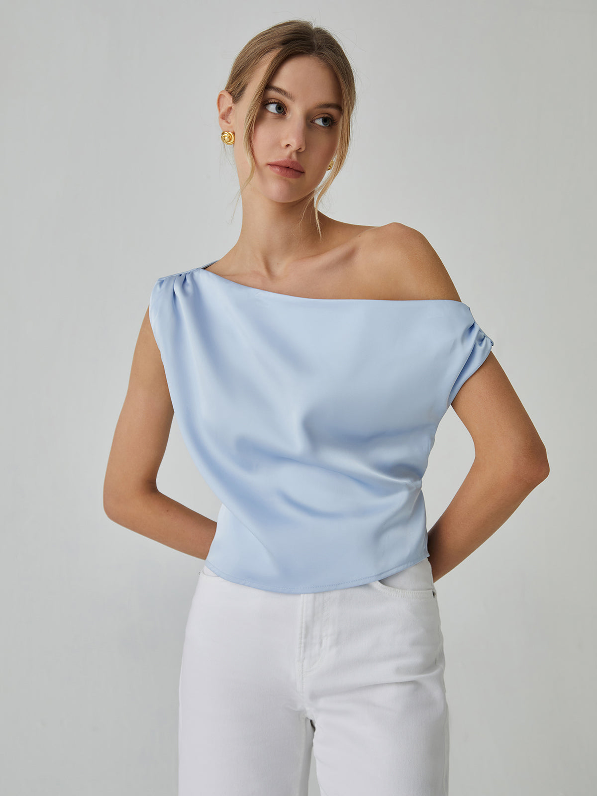 Bretchen® | Asymmetric Blouse With Knot Detail