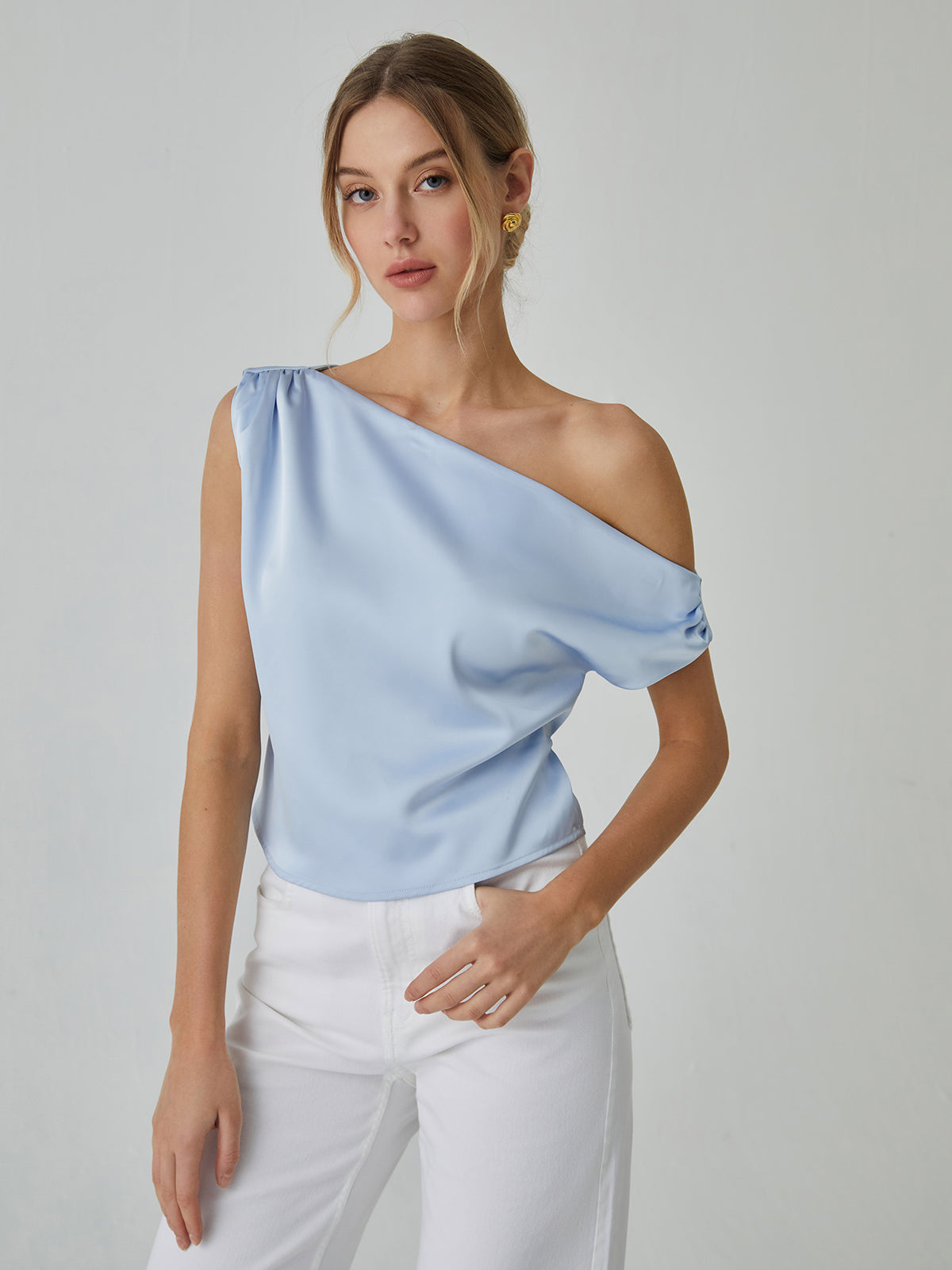 Bretchen® | Asymmetric Blouse With Knot Detail