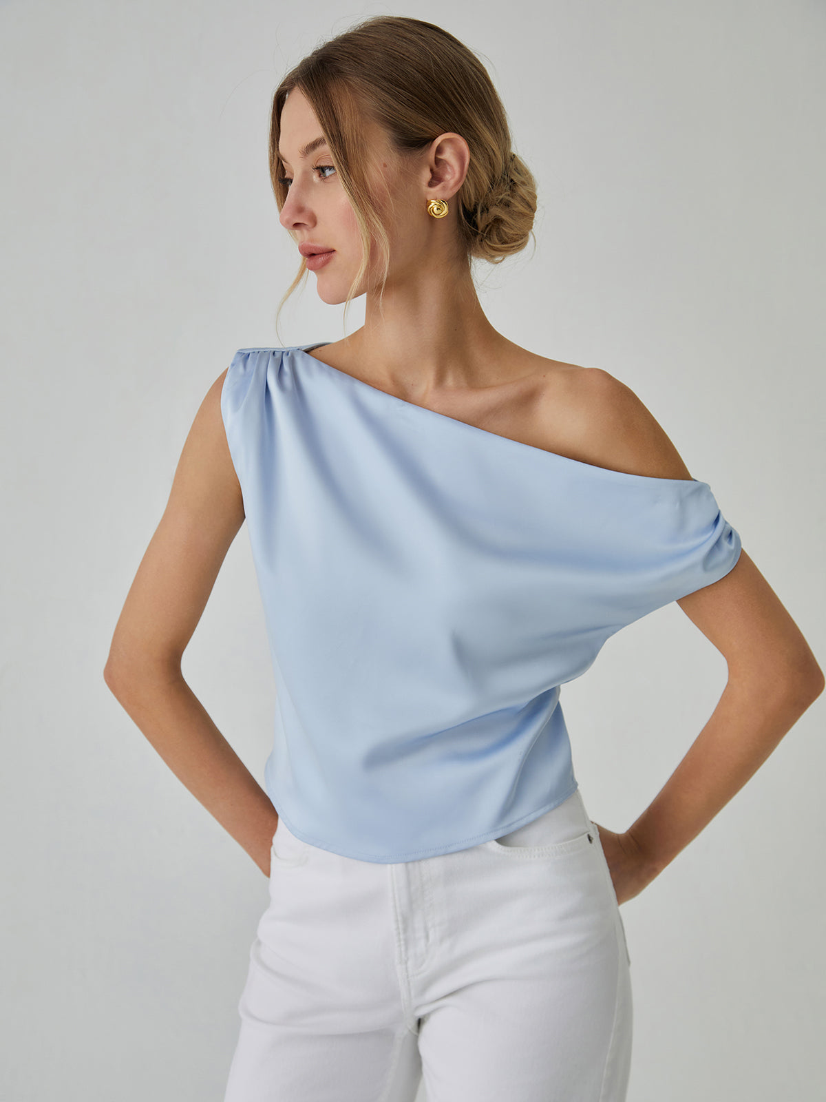 Bretchen® | Asymmetric Blouse With Knot Detail