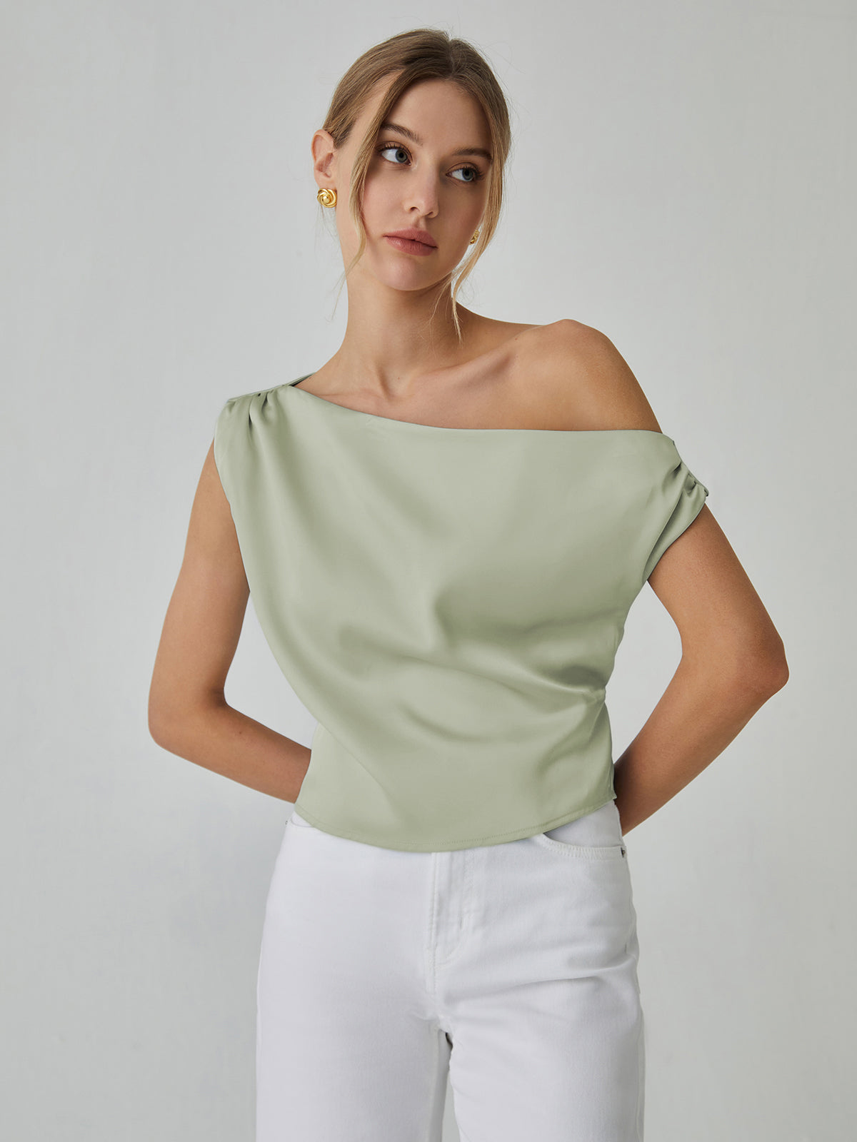 Bretchen® | Asymmetric Blouse With Knot Detail
