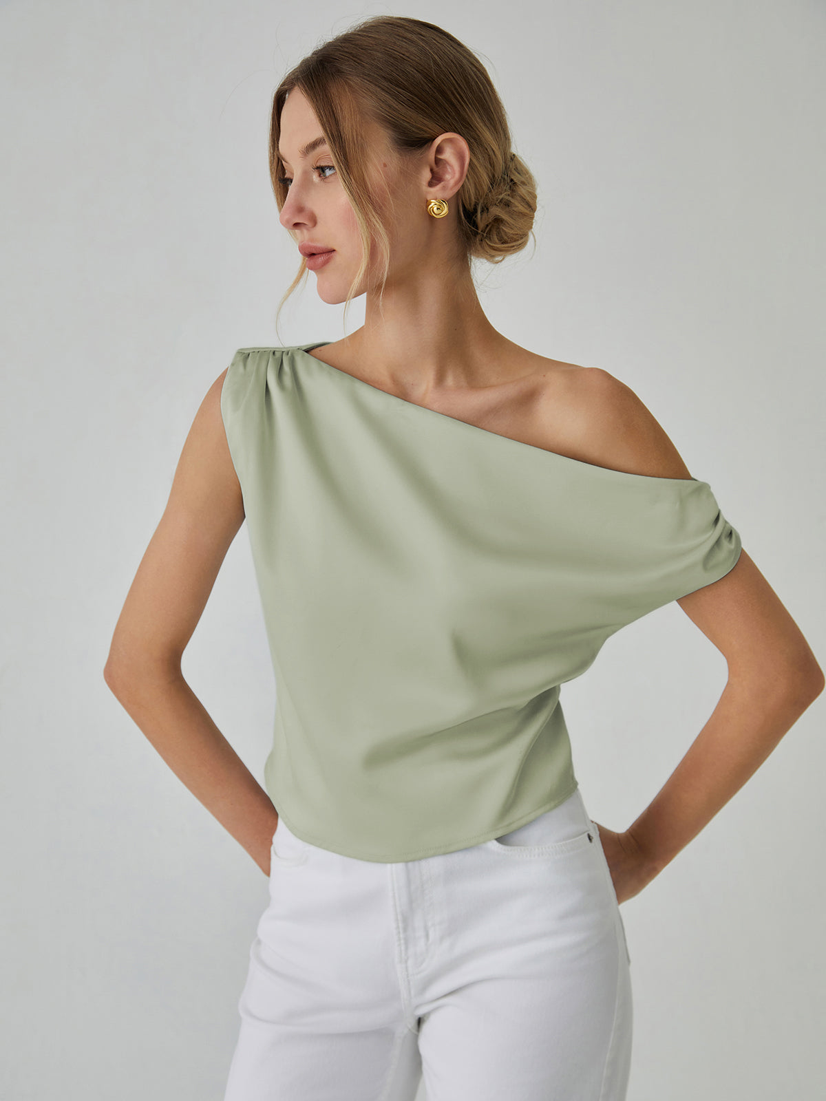 Bretchen® | Asymmetric Blouse With Knot Detail
