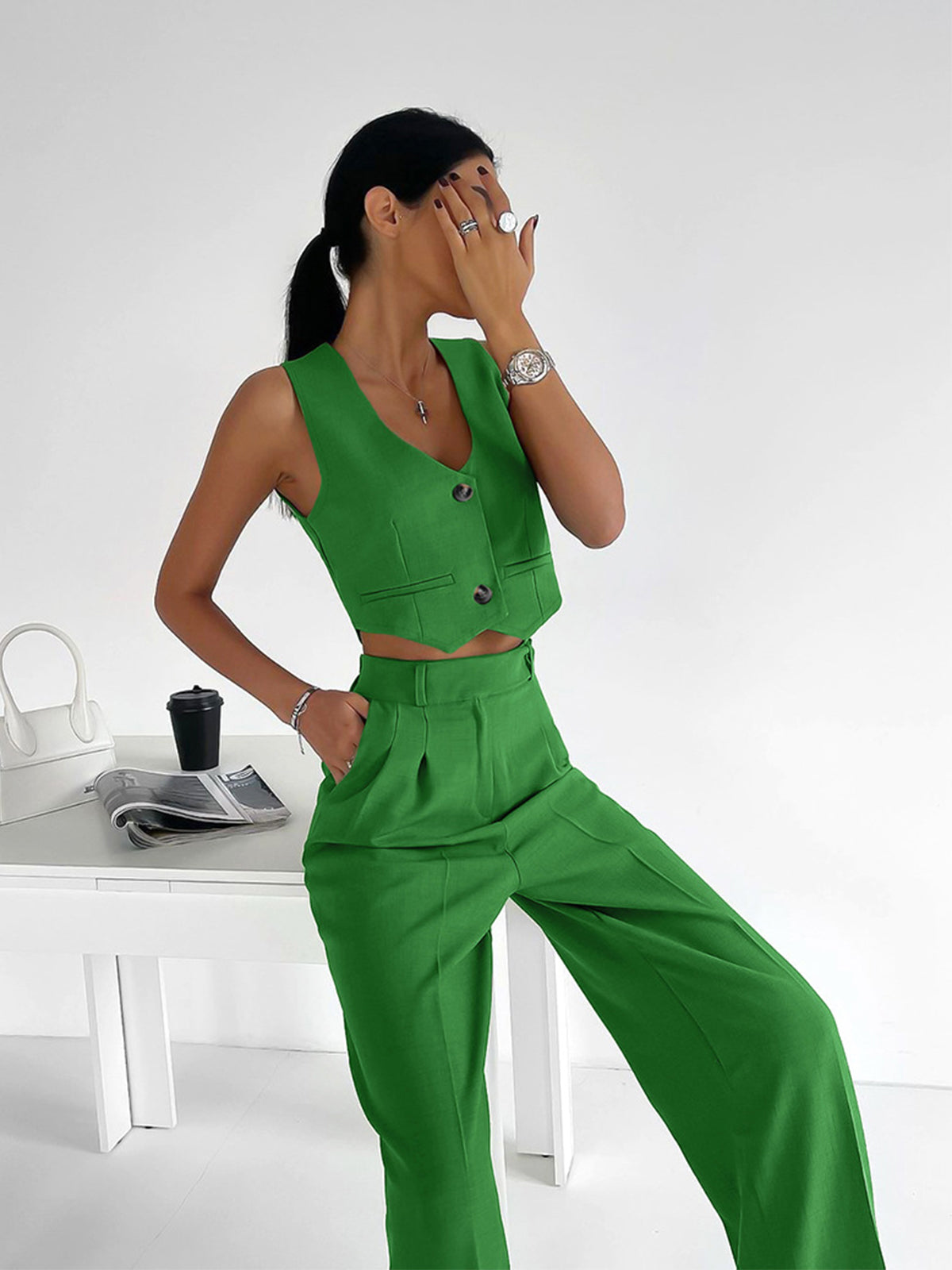 Arnaude® | Elegant Vest And Trousers Set