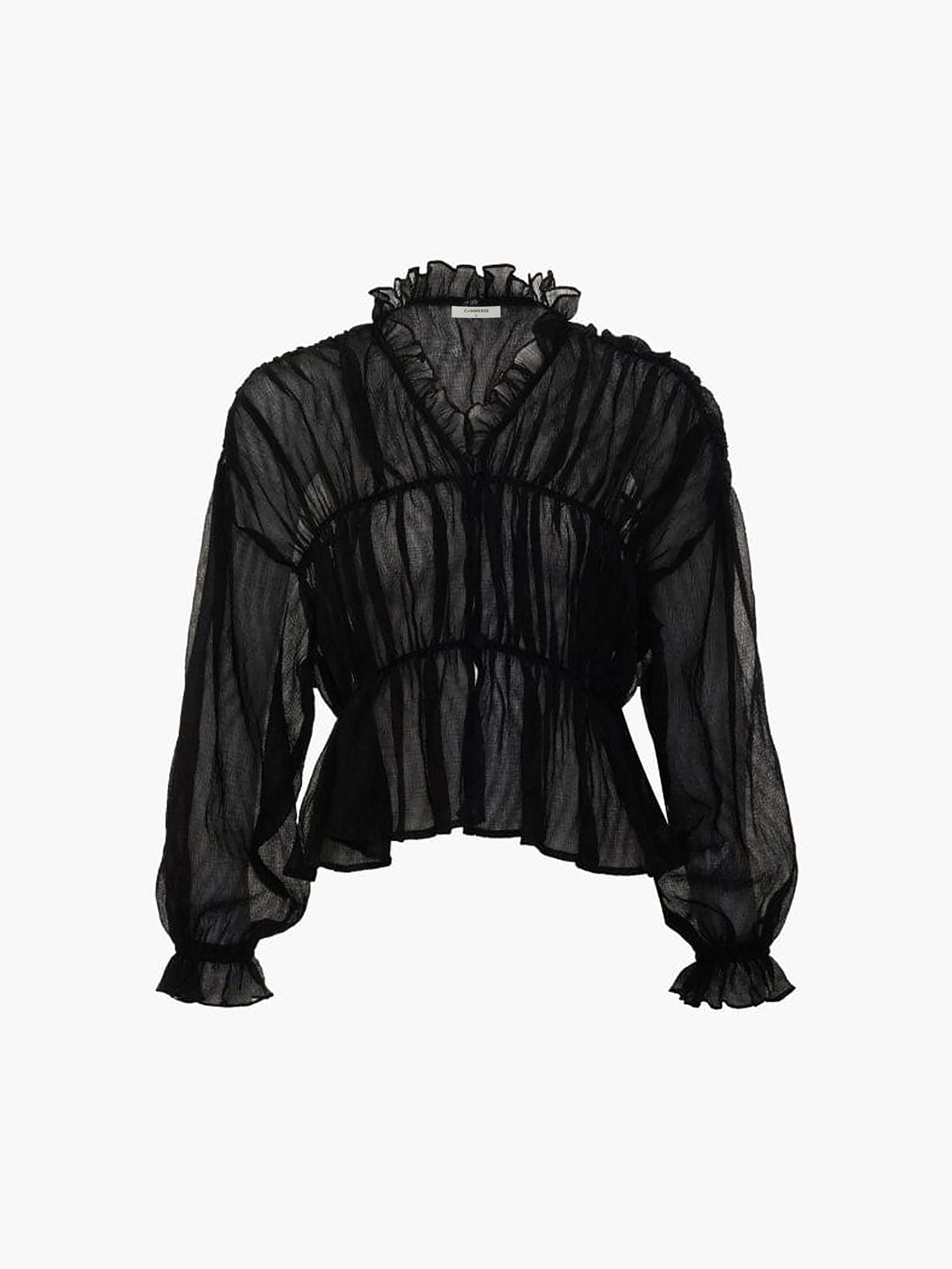 Bretane® | Chiffon Blouse With Ruffle Details