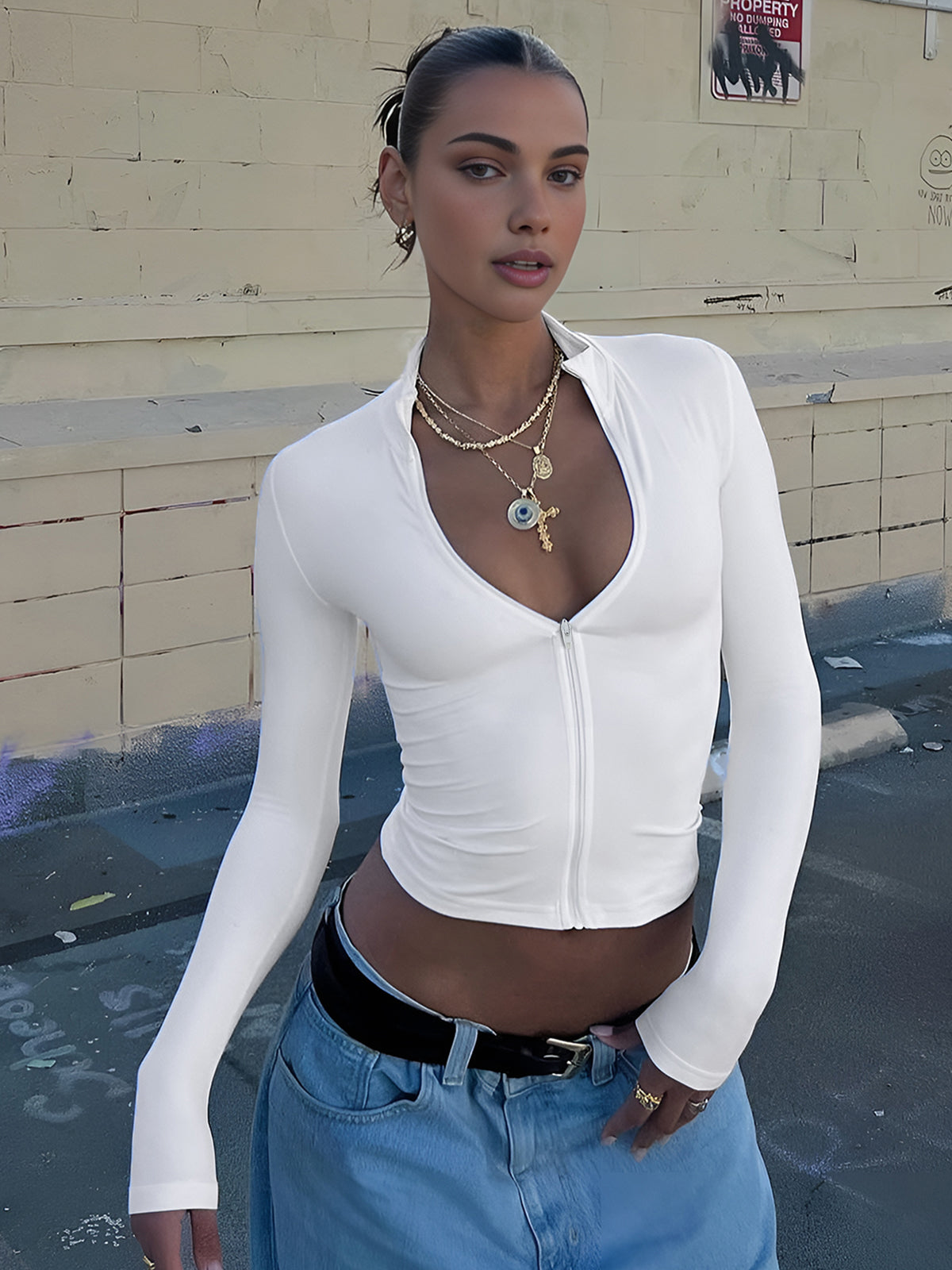 Bretanha® | Elegant Blouse With Zip Details