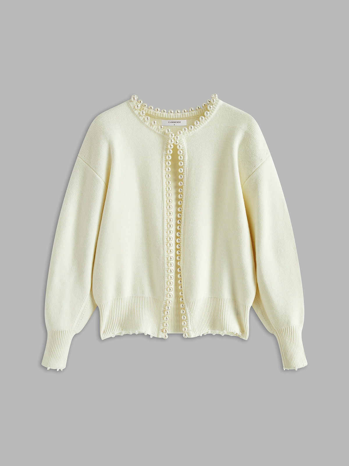 Belén® | Beaded cardigan with ripped hem
