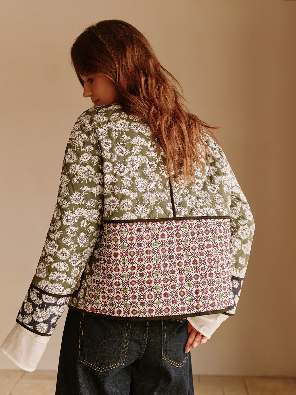 Dolores® | Bohemian quilted jacket with flap pocket