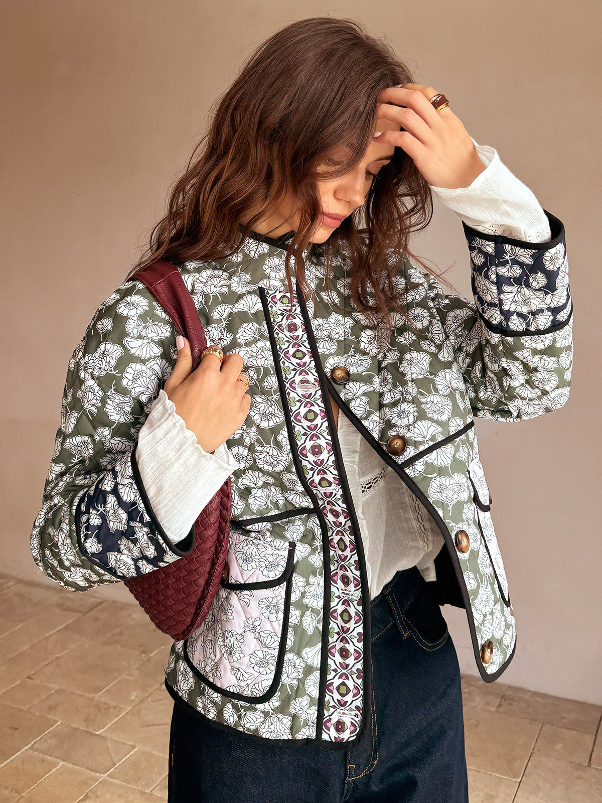 Dolores® | Bohemian quilted jacket with flap pocket