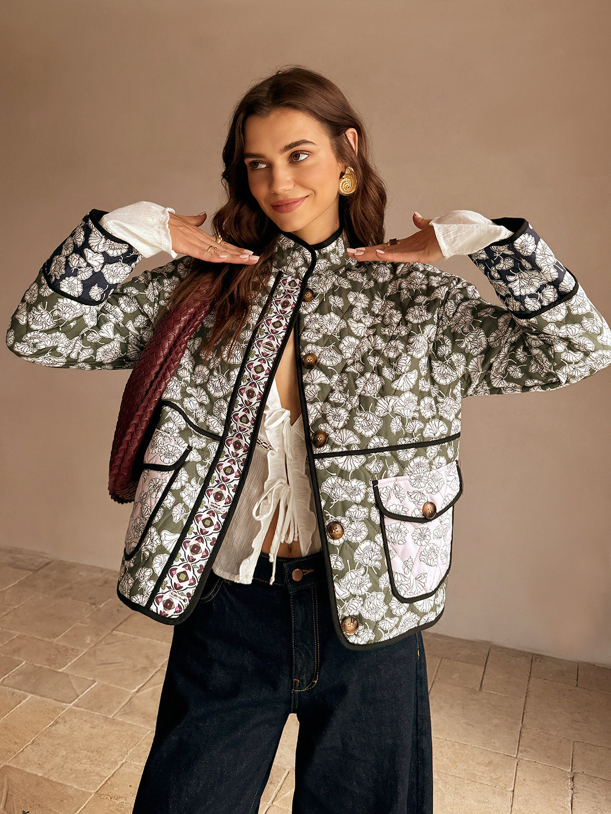 Dolores® | Bohemian quilted jacket with flap pocket