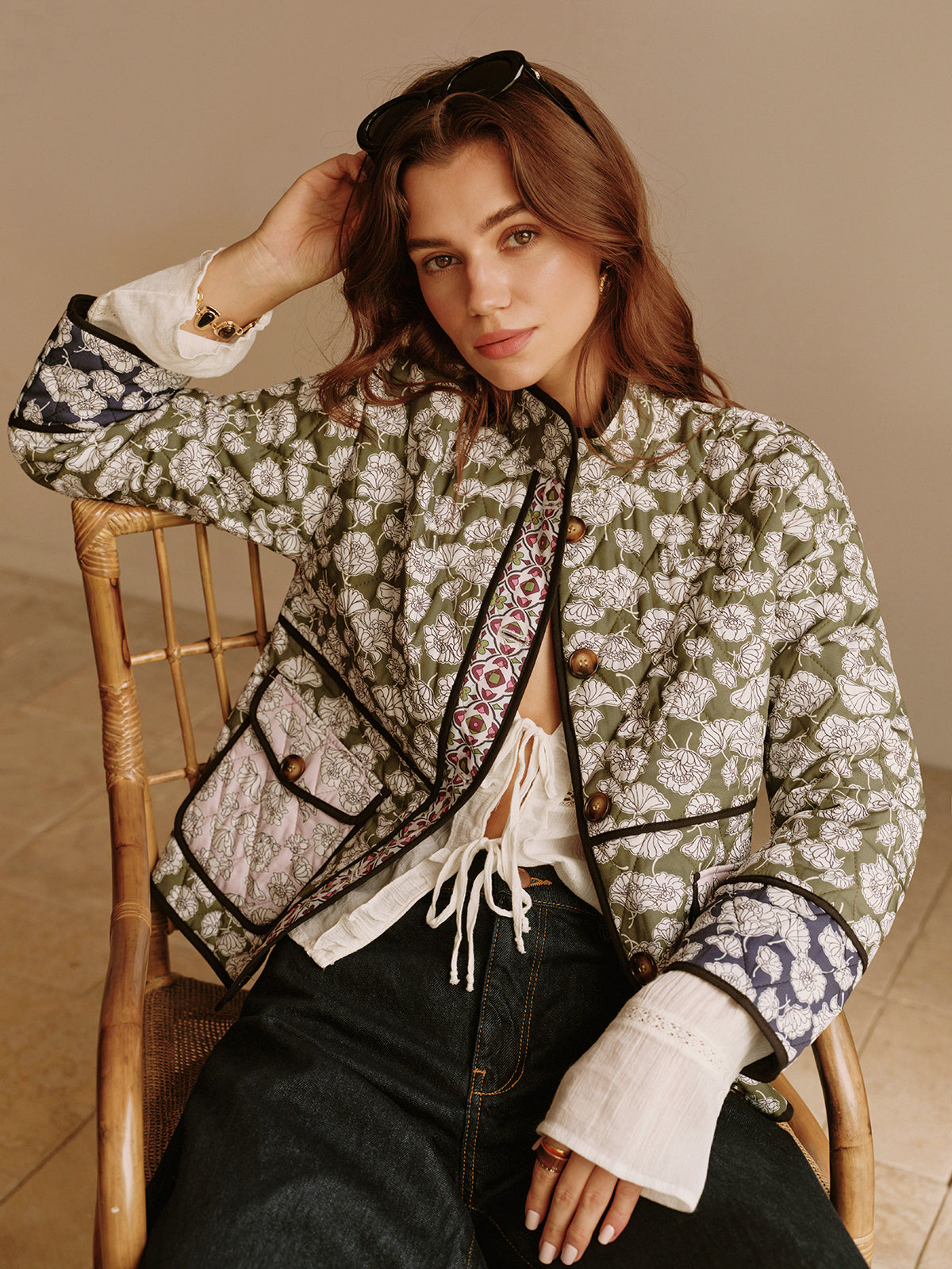 Dolores® | Bohemian quilted jacket with flap pocket