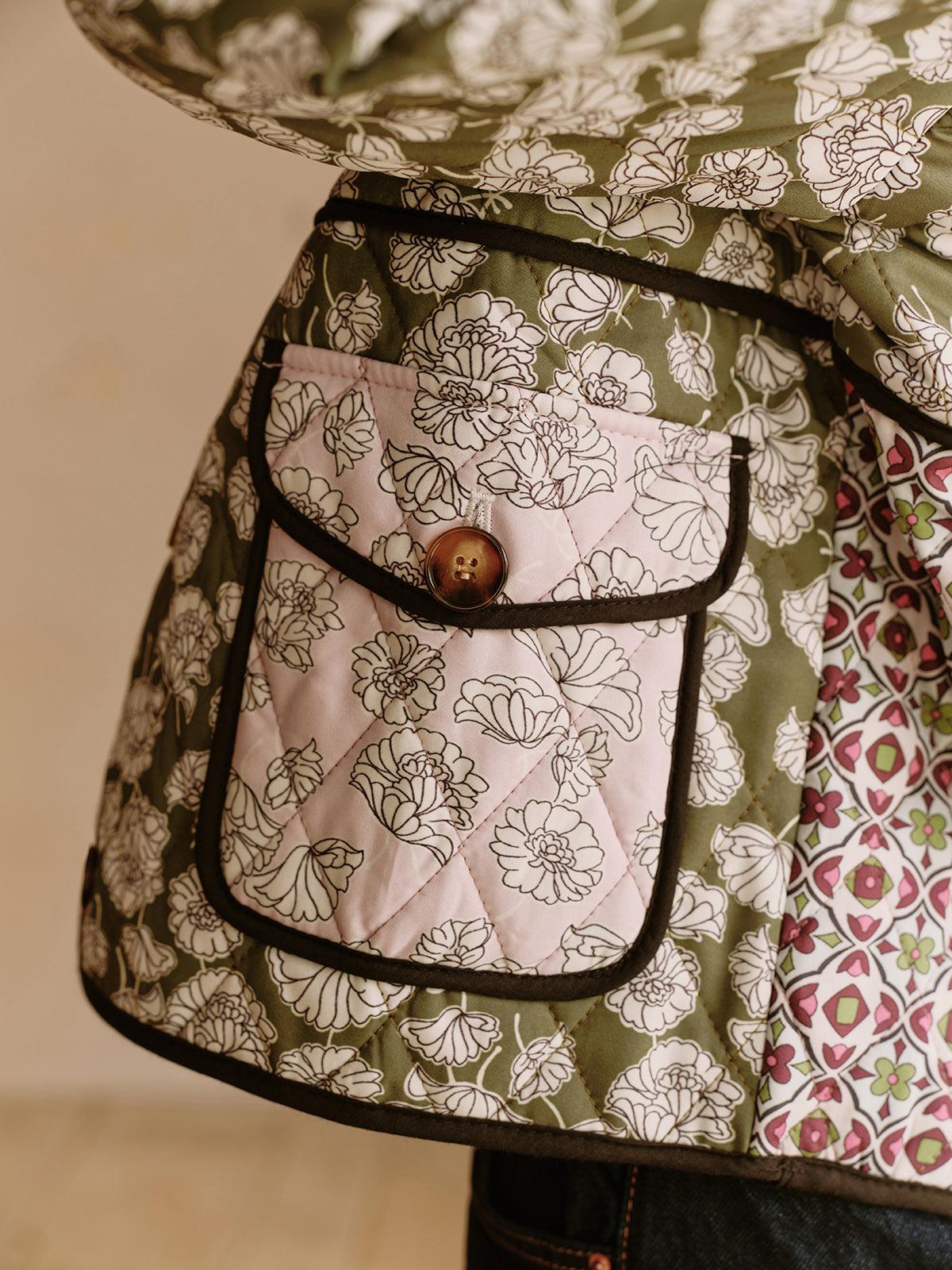 Dolores® | Bohemian quilted jacket with flap pocket