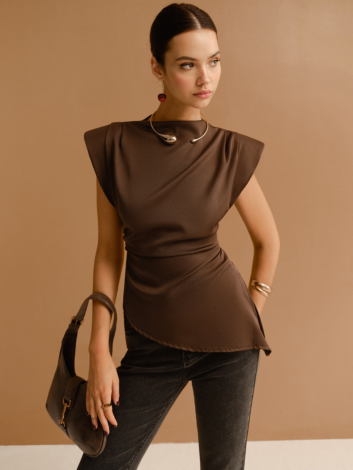 Sage | Elegant & Asymmetrical Top with Sculptural Details
