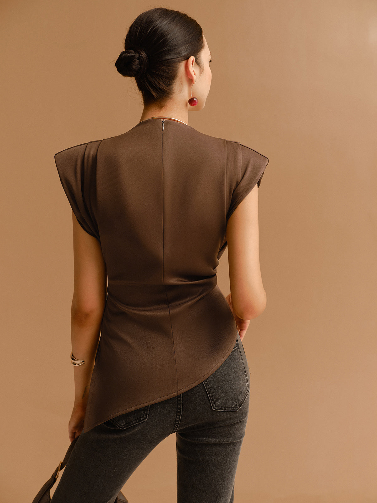 Sage | Elegant & Asymmetrical Top with Sculptural Details
