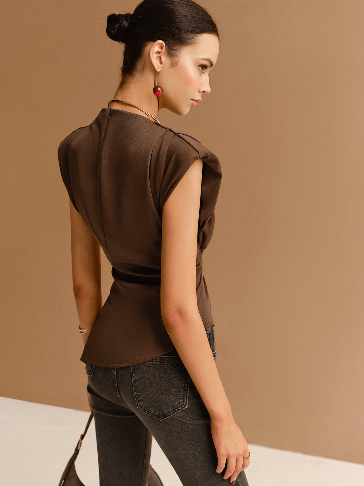 Sage | Elegant & Asymmetrical Top with Sculptural Details