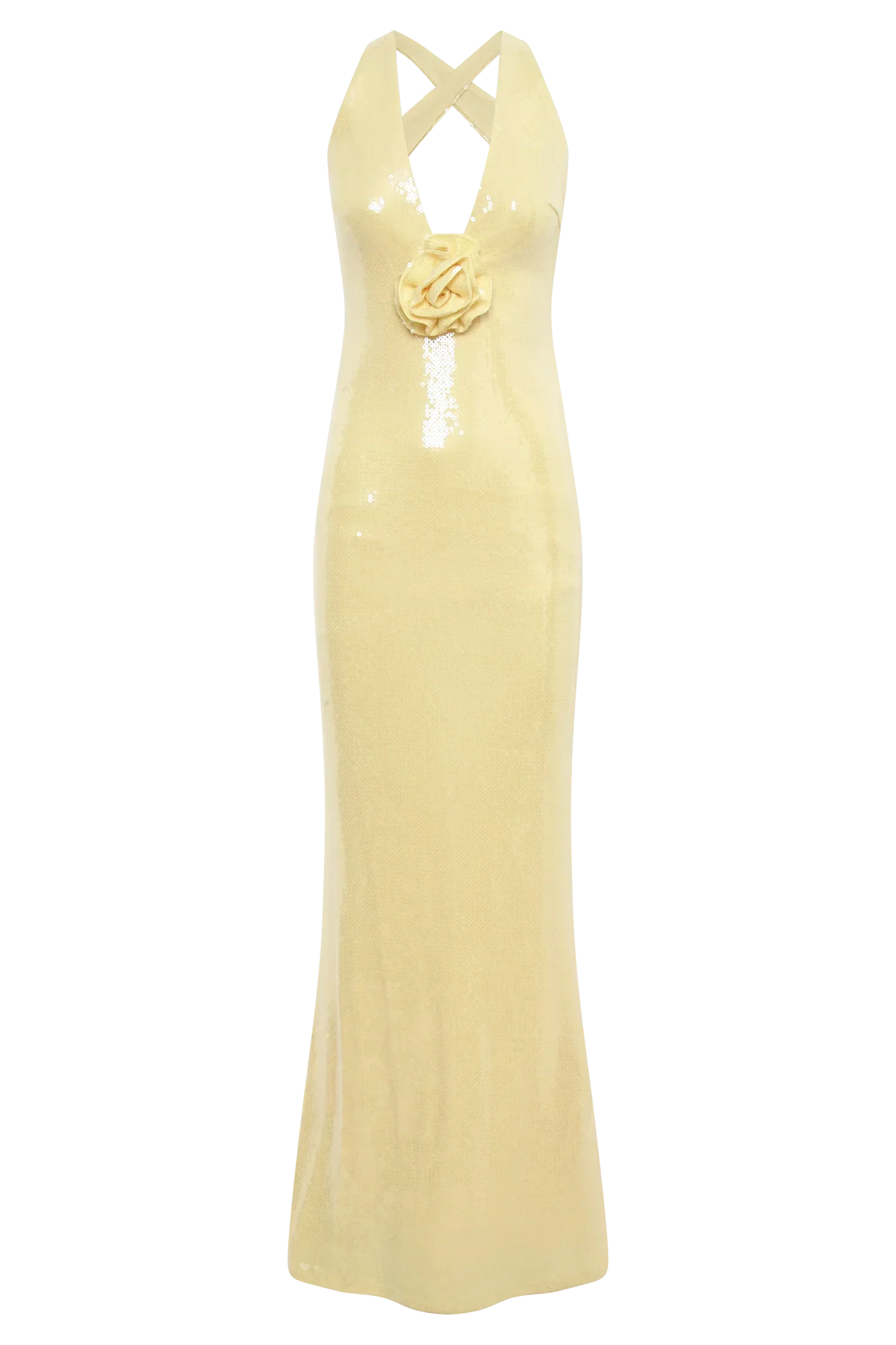 Elisa® | Long sequin dress with rose symbol
