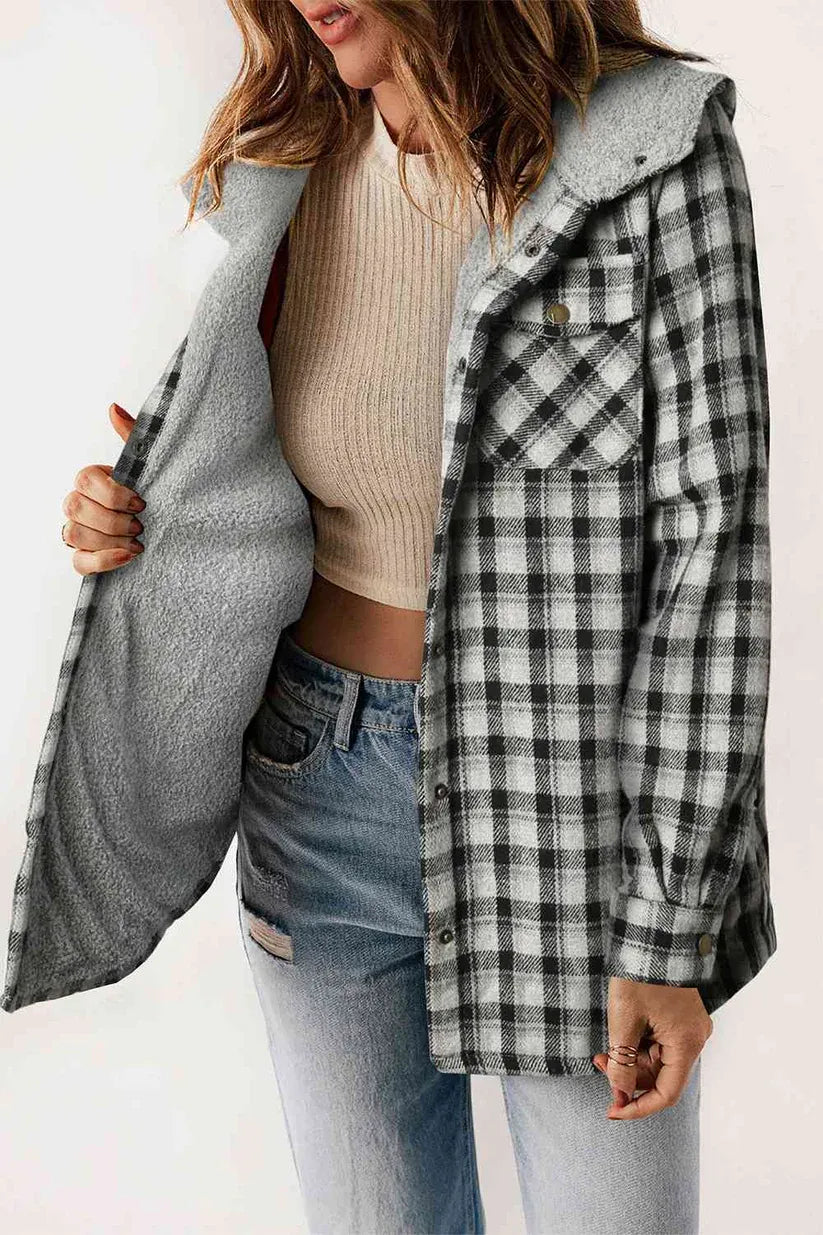 Dafne® | Checked women's jacket with hood