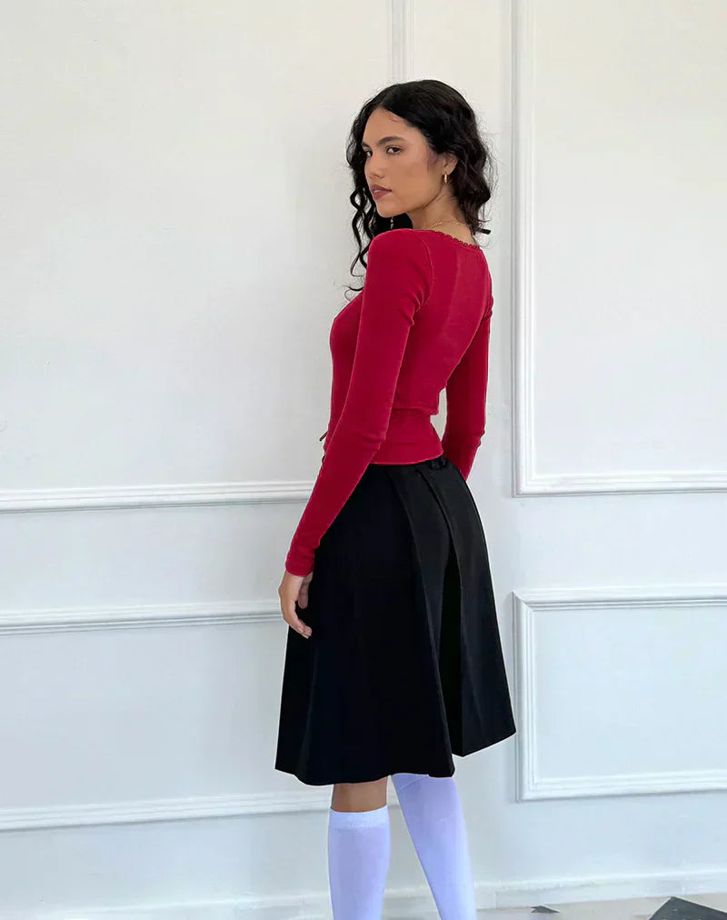 Bianca® | Slim long-sleeved shirt with a scoop neck