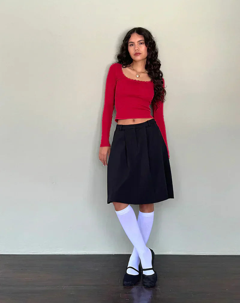 Bianca® | Slim long-sleeved shirt with a scoop neck