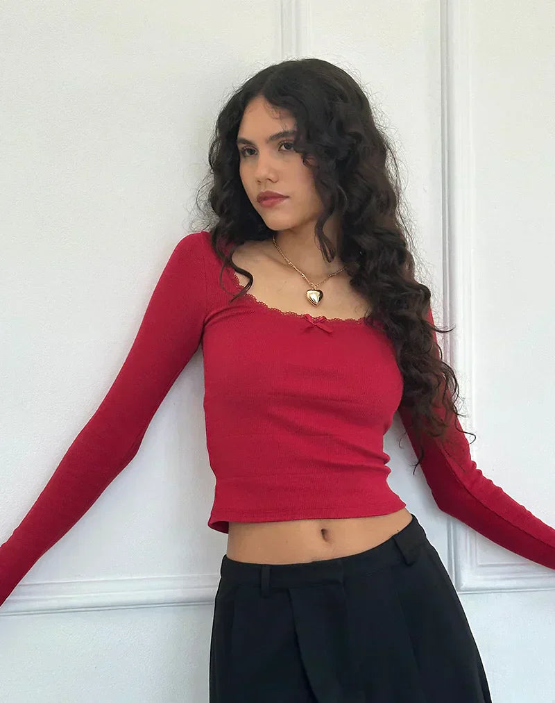 Bianca® | Slim long-sleeved shirt with a scoop neck