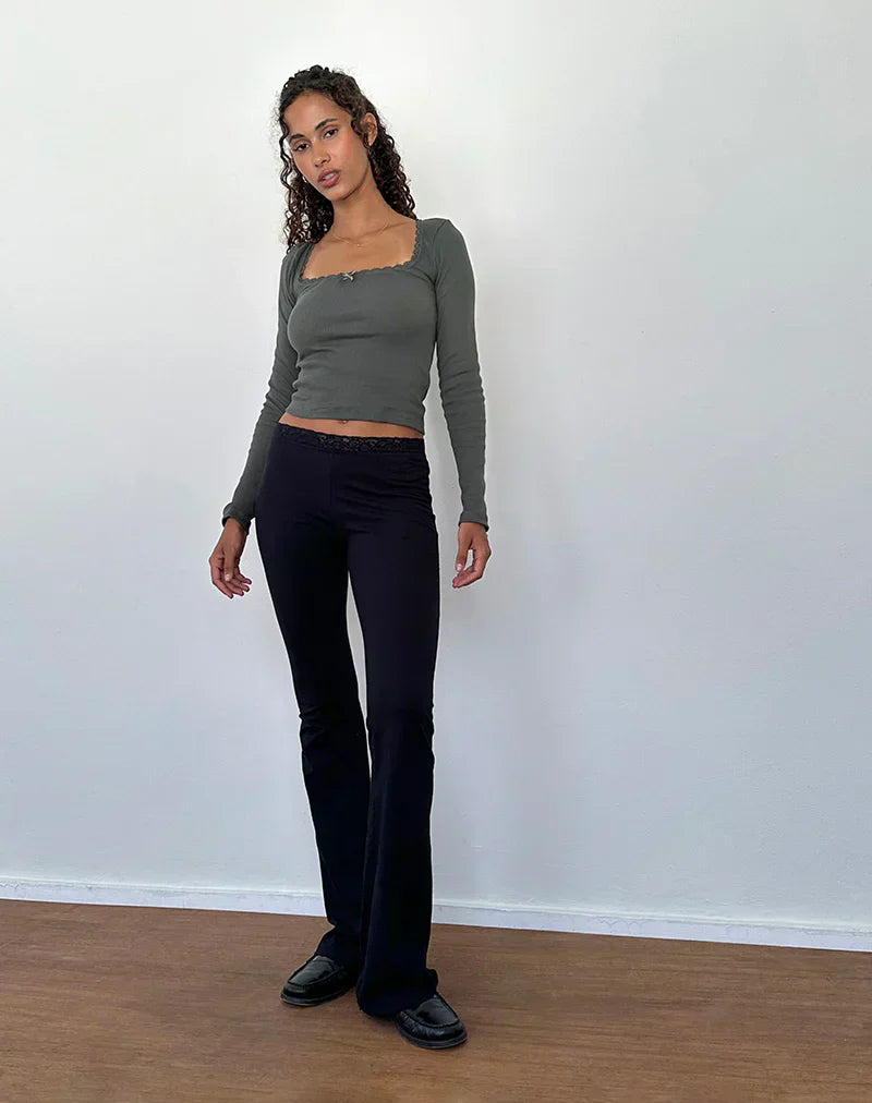 Bianca® | Slim long-sleeved shirt with a scoop neck