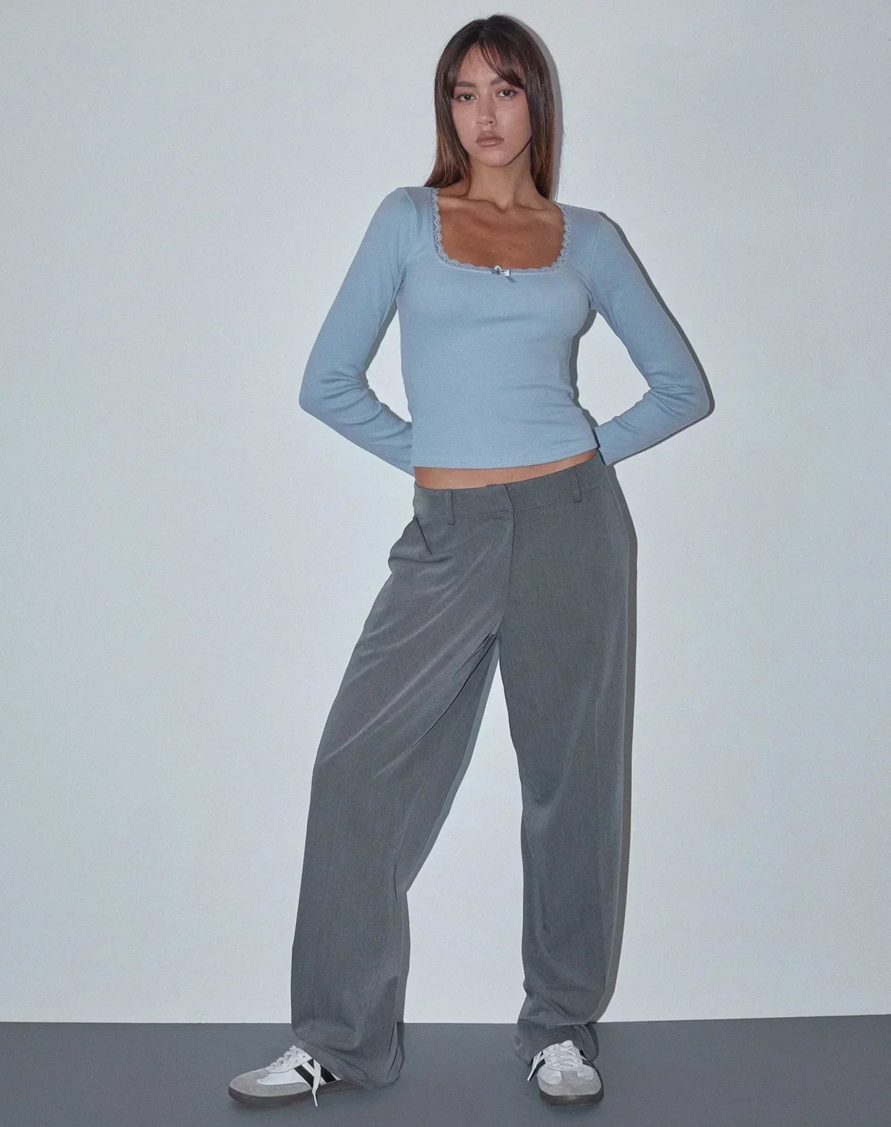 Bianca® | Slim long-sleeved shirt with a scoop neck