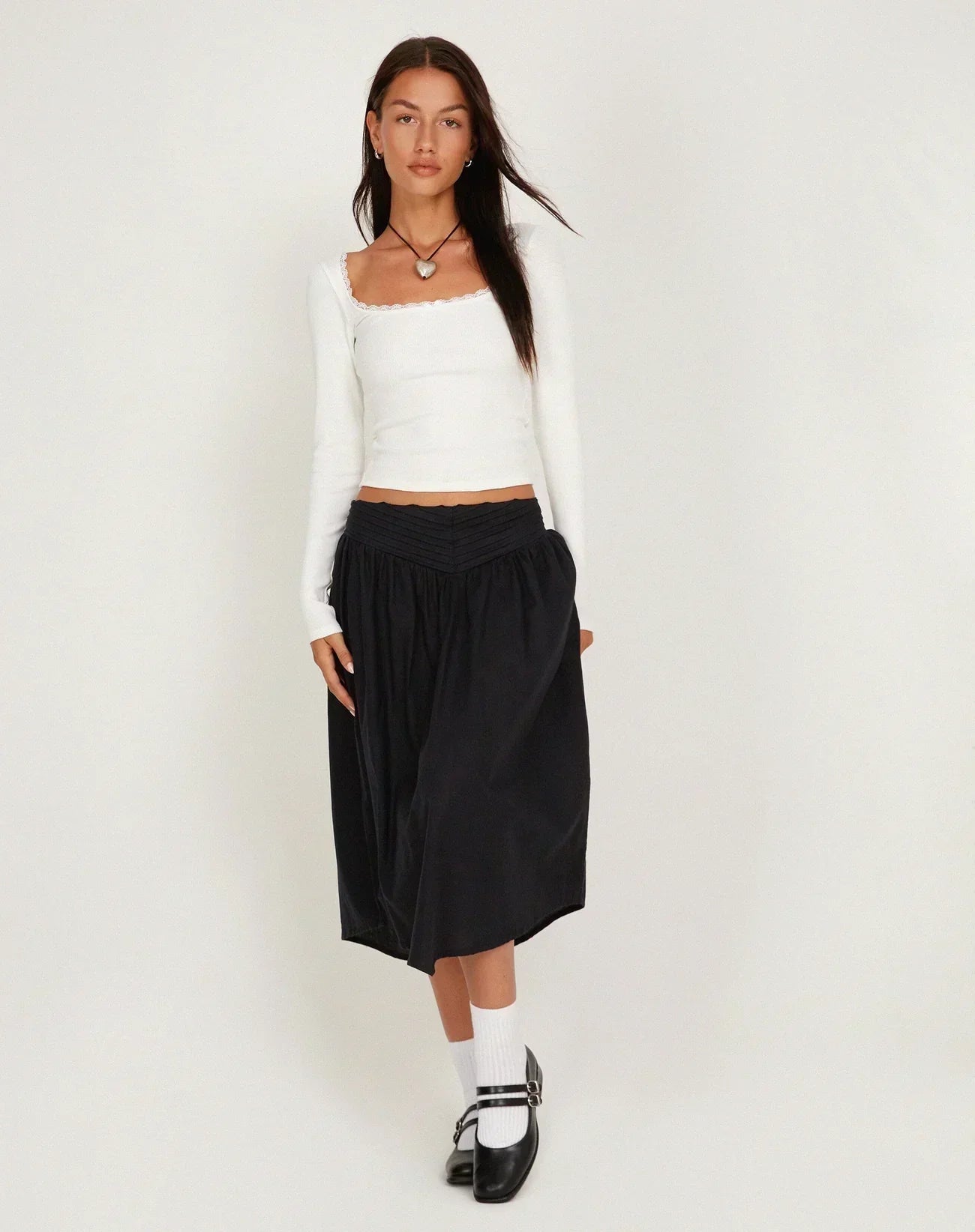 Bianca® | Slim long-sleeved shirt with a scoop neck
