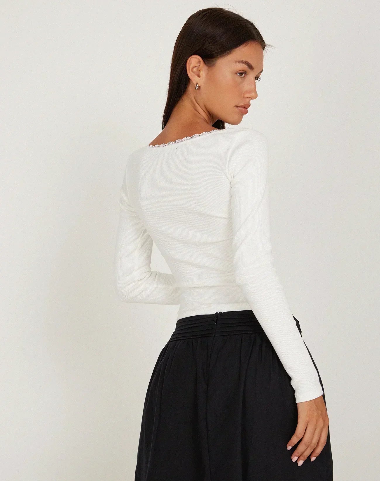 Bianca® | Slim long-sleeved shirt with a scoop neck
