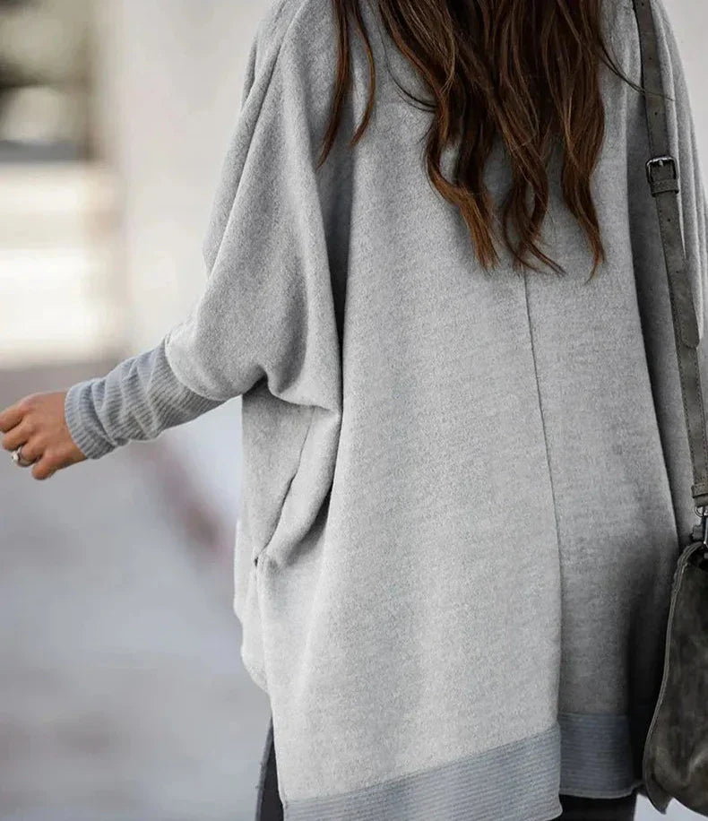 Cleo® | Oversized batwing sleeve turtleneck sweater