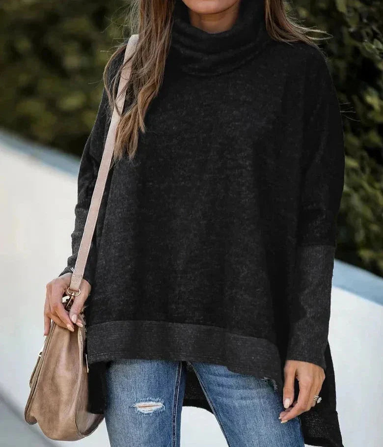 Cleo® | Oversized batwing sleeve turtleneck sweater