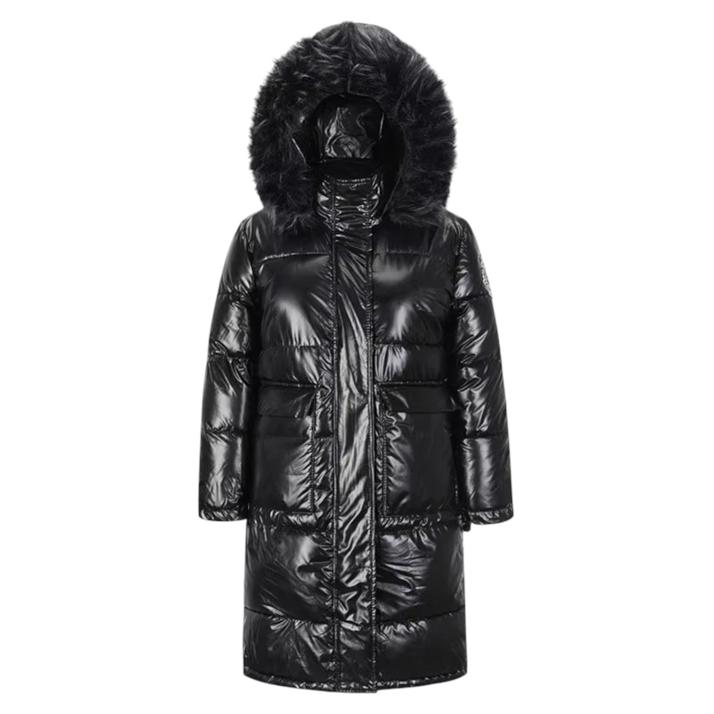 Ayla® | Women's medium-length down jacket with a fur hood