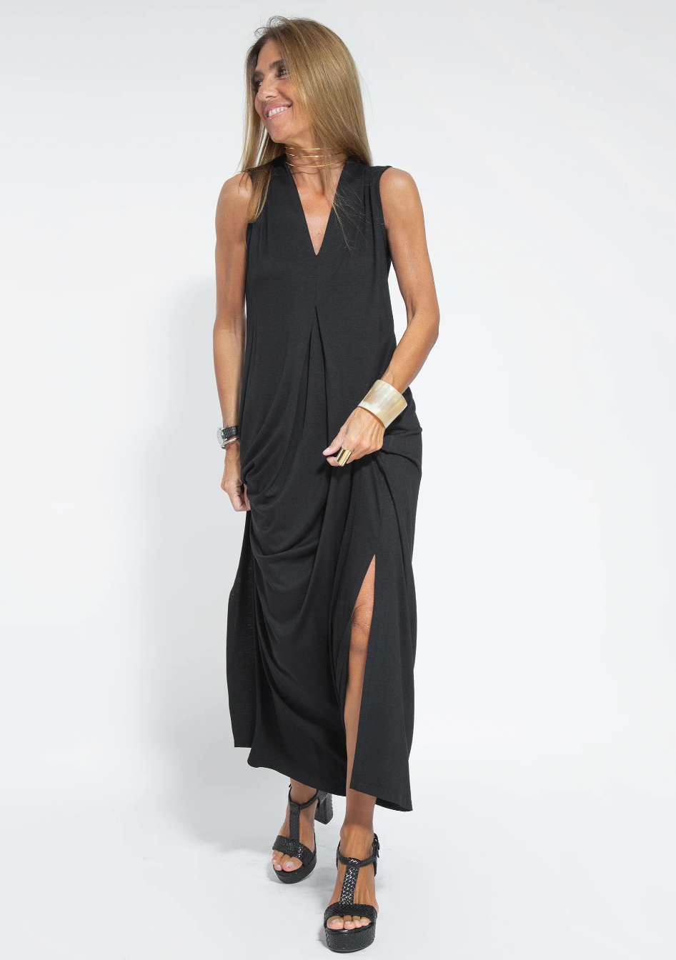 Ana Maria® | Set Of Long Slimming Dress And Vest