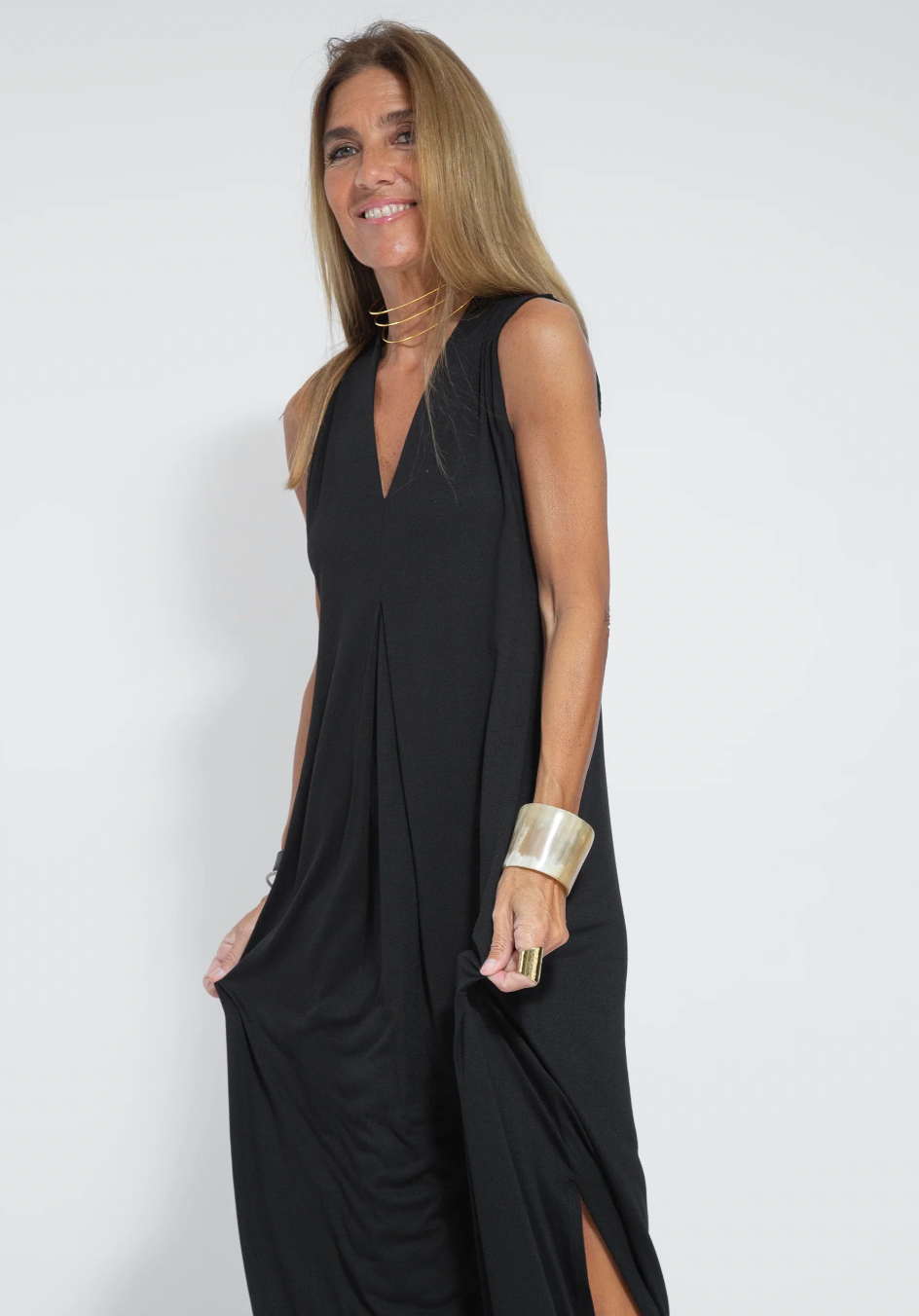 Ana Maria® | Set Of Long Slimming Dress And Vest